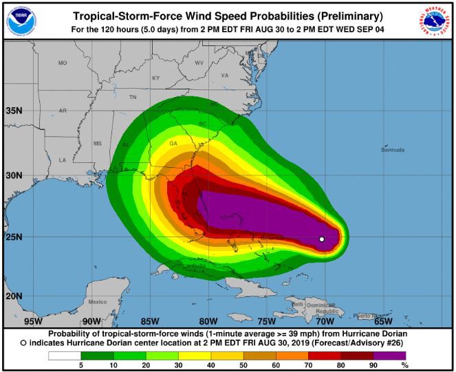 5 pm advisory wind probability